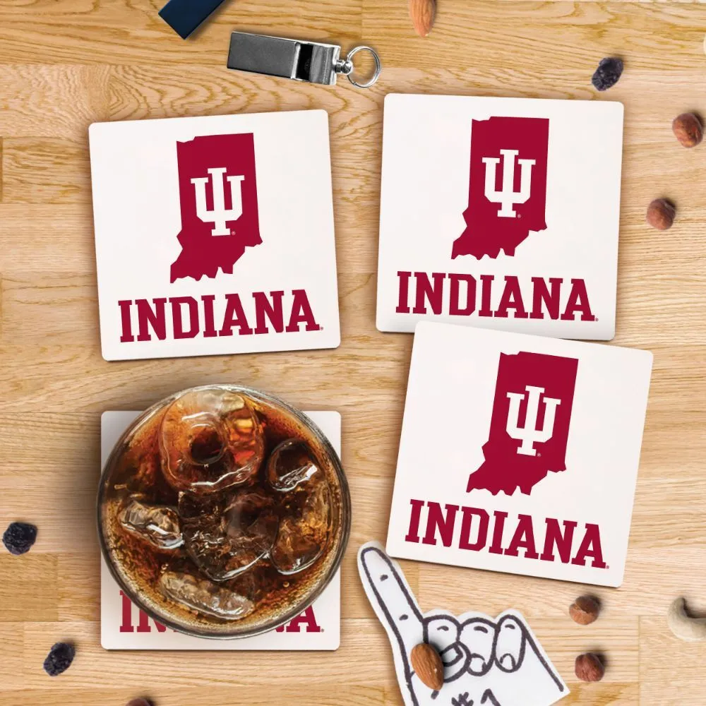  Hoosiers | Indiana Single Primary Logo Coaster | Alumni Hall