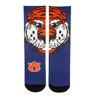 Auburn Rock 'Em Split Face Mascot Socks