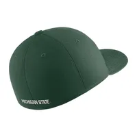 Spartans | Michigan State Nike Swoosh Raised Logo Flex Fit Hat Alumni Hall