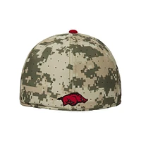 Arkansas Nike Camo Aero True Fitted Baseball Cap