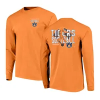 Aub | Auburn Image One Softball Player Long Sleeve Comfort Colors Tee Alumni Hall