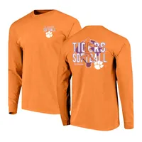 Clemson | Image One Softball Player Long Sleeve Comfort Colors Tee Alumni Hall