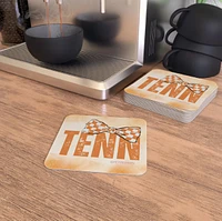 Checkerboard Bow 6-Pack Paper Coasters