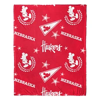 Nebraska Northwest Pennant Mickey Pillow & Silk Throw Set