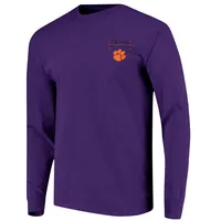 Clemson | Campus Skyline Pattern Long Sleeve Tee Alumni Hall