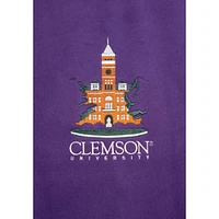 Clemson Campus Building Embroidered Crew