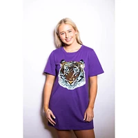 Geauxlden Tiger Sequin T-Shirt Dress