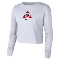 Dawgs | Georgia Nike Women's Seasonal Long Sleeve Crop Tee Alumni Hall