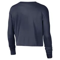 Wvu | West Virginia Nike Cotton Long Sleeve Crop Tee Alumni Hall