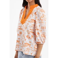 Tennessee Smith & Quinn Tailgate Toile Print Eliza Top