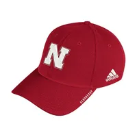 Huskers | Nebraska Adidas Coach Structured Flex Fit Hat Alumni Hall