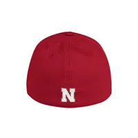 Huskers | Nebraska Adidas Polyester Structured Flex Fit Hat Alumni Hall