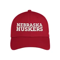 Huskers | Nebraska Adidas Polyester Structured Flex Fit Hat Alumni Hall