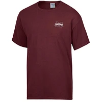 Mississippi State Comfort Wash State Motto Script Tee