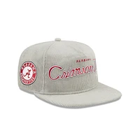 Alabama New Era Corduroy Golfer Snapback Cap