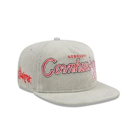 Nebraska New Era Corduroy Golfer Snapback Cap