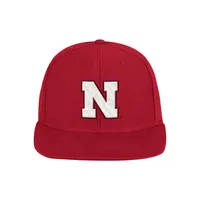 Nebraska Adidas Flat Brim Snapback Hat