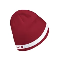  Huskers | Nebraska Adidas Stripe Knit Beanie | Alumni Hall