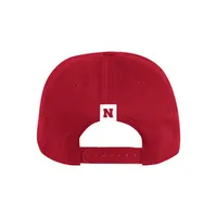  Huskers | Nebraska Adidas Script Nebraska Flatbrim Hat | Alumni Hall