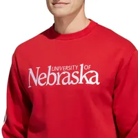 Huskers | Nebraska Adidas Three Stripe Crew Alumni Hall