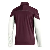 Bulldogs | Mississippi State Adidas Stadium Knit 1/4 Zip Pullover Alumni Hall