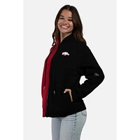 Arkansas Hype And Vice Color Block Zip Up Hooded Sweatshirt Jacket