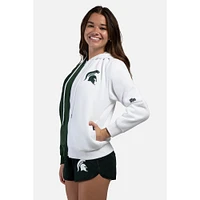 Michigan State Hype And Vice Color Block Zip Up Hoodie