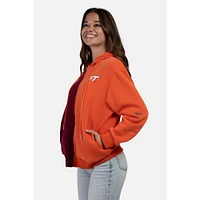 Virginia Tech Hype And Vice Color Block Zip Up Hoodie