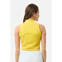 West Virginia Hype And Vice Belle Zip Mock Top