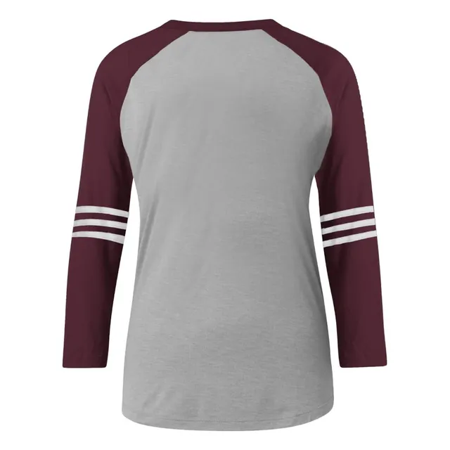 Women's Maroon Baseball Jersey Shirt