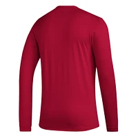 Indiana Adidas Fadeaway Basketball Pregame Long Sleeve Tee