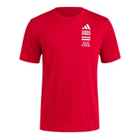 Nebraska Adidas Reverse Retro Fresh Tee