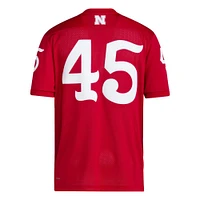 Nebraska Adidas #45 Premier Strategy Football Jersey