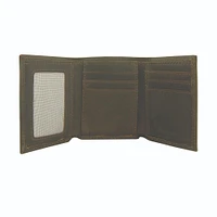 Kentucky Zep-Pro Brown Leather Concho Trifold Wallet