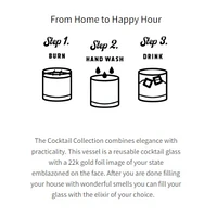 Clark & June Indiana 11 Oz Soy Candle - Rocks Glass