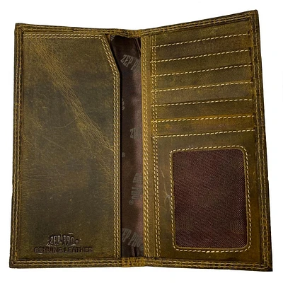 Florida State Zep-Pro Tan Vintage Leather Roper Wallet