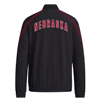 Nebraska Adidas Sideline Full Zip Woven Jacket