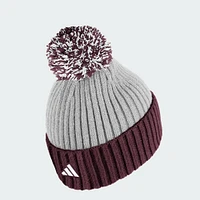 Mississippi State Adidas Ribbed Cuff Pom Beanie