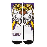 Lsu | Rock ' Em Split Face Mascot Socks Alumni Hall