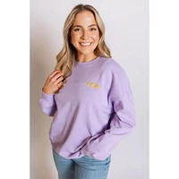 LSU Gameday Social Barkley Split Oversized Crew