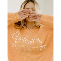 Tennessee LivyLu Established Bow Corded Crew Sweatshirt