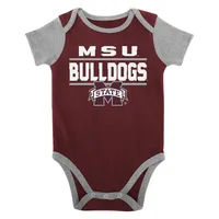 Bulldogs | Mississippi State Newborn Home Field Creeper, Bib, Bootie Set Alumni Hall