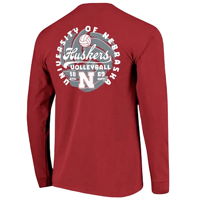 Nebraska Volleyball Comfort Colors LS Tee