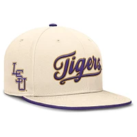 LSU Nike Dri-Fit Pro Structured Round Bill Fitted Cap