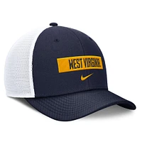 West Virginia Nike Momentum Stripe Structured Trucker Cap