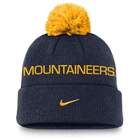 West Virginia Nike Peak Standard Cuff Pom Beanie