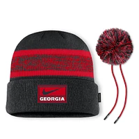 Georgia Nike Sideline Peak Standard Cuff Pom Beanie