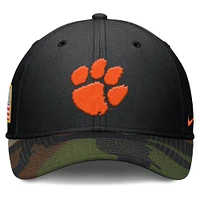 Clemson Nike Military Dri-fit Rise Swooshflex Cap