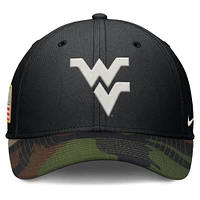 West Virginia Nike Military Dri-fit Rise Swooshflex Cap