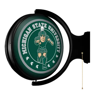 Michigan State Sparty Rotating Lighted Wall Sign